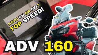 ADV 160 Top Speed  HSTC On or OFF  Which is better at Top speed [upl. by Inanuah]