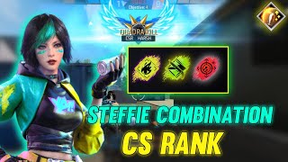 Steffie Best Character Combination For CS Rank  FreeFire Max [upl. by Tuck]