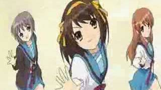 Haruhi Suzumiya and Lucky Star  Caramelldansen [upl. by Neliak]