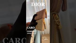 CARO COMPACT Zipped Wallet zipperwallet dior wallet [upl. by Fanning]