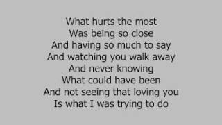 Rascal Flatts  What Hurts the Most piano w lyrics [upl. by Einafit]