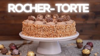 Leckerste Ferrero RocherTorte mit Schokolade und Nougat  HaselnussNougatTorte [upl. by Claudie]