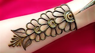 Very beautiful stylish front hand mehndi design  easy mehndi design  simple mehndi design  mehndi [upl. by Azelea]