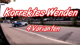 Korrektes Wenden an der Autoprüfung [upl. by Ahsitahs]