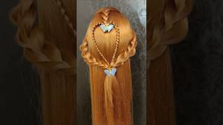 Heart shape braided hairstyle VNSUN8 hairstyles haircare ytshorts shorts [upl. by Ycrem]