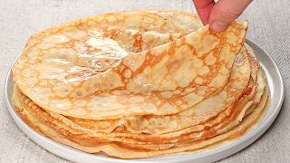 Amazing Crepes At Home in 10 minutes How to make the most delicious French pancakes [upl. by Elatsyrc]