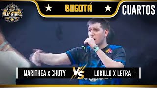 CHUTY Y MARITHEA VS LOKILLO Y LETRA  GOD LEVEL  BOGOTÁ [upl. by Hbahsur196]