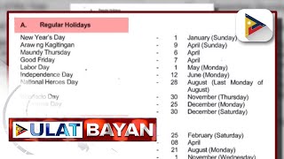 Mga holiday sa 2023 nadagdagan olang nonworking holidays inilipat ng araw [upl. by Casaleggio]