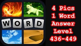 4 Pics 1 Word  Level 436449  Hit level 450  Answers Walkthrough [upl. by Dibb]