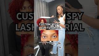 Custom Wispy Lash Tutorial lashextensions lashtech lashtraining lash shorts shortvideo diy [upl. by Mulcahy]