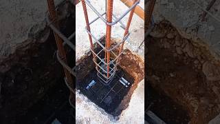 How to construct a simple column pt1 setting the footing Construction [upl. by Nedmac]