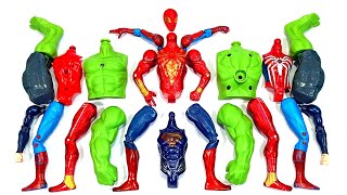 assemblered spiderman new vs hulk smash vs superman vs spiderman miles morales superhero toys [upl. by Winzler]