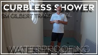 Waterproofing A Curbless Shower  smgilberttraditional  AFT Construction [upl. by Yhtommit]