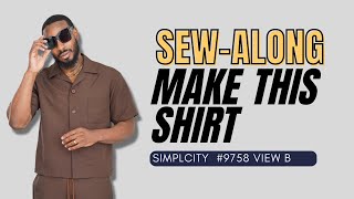 SHIRT SEWALONG SIMPLICITY PATTERN 9758 [upl. by Victory]