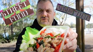 Nongs Thai Street Food Tuncurry  Chilli Basil Chicken Review  Chicken Wings and Spring Rolls [upl. by Siron394]