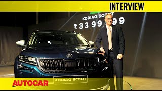 Kodiaq Scout launched  Zac Hollis Skoda Auto India  Interview  Autocar India [upl. by Raycher]