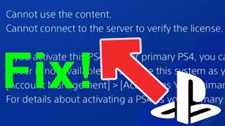 PS4 Cannot use the content cannot connect to the server to verify the license HOW TO FIX [upl. by Salomon133]