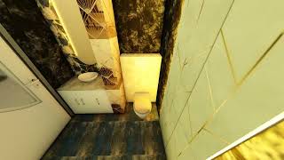 Powder Toilet Interior Design I Powder Toilet Animation I Interior [upl. by Dailey]