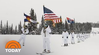 Meet The Skiing Soldiers Of The 10th Mountain Division  TODAY [upl. by Nikal748]