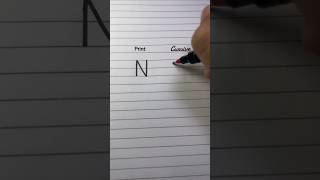 Print N vs Cursive N ✍️ [upl. by Eelirak]