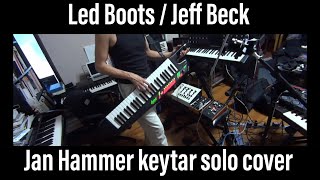 Jeff Beck Led Boots keyboard solo cover Jan Hammer minimoog Lync LN1000 keytar ヤンハマー ジェフベック [upl. by Ahsa]