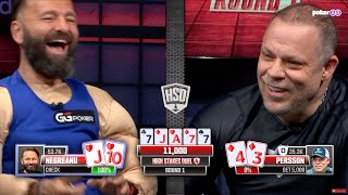 Eric Persson Tries Talking Daniel Negreanu Into Folding a FULL HOUSE [upl. by Attekram]