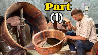 Coppersmitting  Making a handmade copper confectionary potPatil Halwa😍🇮🇷 part 1 [upl. by Hatcher73]