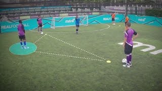 How to speed up your attack  Soccer passing drill  5aside [upl. by Brower]