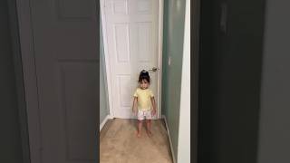 2 years old girl surprise her Dad shorts [upl. by Swithbert127]