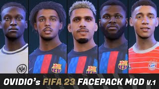 FIFA 23  20  NEW FACES  OVIDIOs FIFA 23 FACEPACK V1 FREE DOWNLOAD [upl. by Russian]