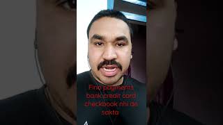 FINO PAYMENTS BANK checkbook and credit card usse by banking [upl. by Laureen]