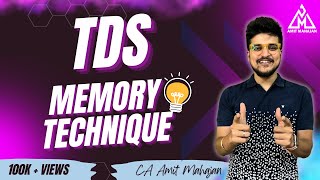 TDS Memory technique  CA CS CMA  CA Amit Mahajan [upl. by Isayg286]