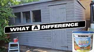 Ronseal Fence Paint Review Transform Your Shed in Minutes  Warm Stone [upl. by Airpac797]