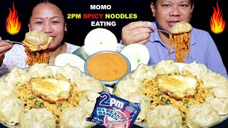 MOMO 2PM SPICY KOREAN RAMEN NOODLES amp EGG CHALLENGE 🔥 BUDA VS BUDI SPICY FOOD EATING CHALLENGE [upl. by Adnar877]