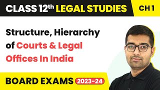 Class 12 Legal Studies Unit 1  Structure Hierarchy of Courts amp Legal Offices In India  Judiciary [upl. by Venetia]