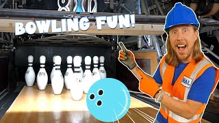 Bowling Alley for kids  Bowling with Handyman Hal [upl. by Hashum]