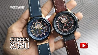 Curren Watch Review  8380 Mens Leather Strap Curren Original Chronograph Wrist Watch [upl. by Kerby]