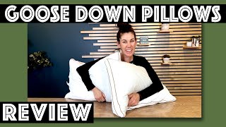 Puredown Goose Feathers and Down Pillows Review [upl. by Derfnam]