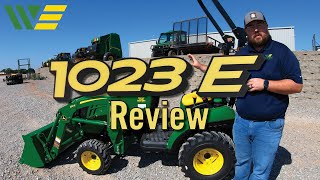 John Deere 1023E Subcompact Tractor Walkaround Overview [upl. by Thorley700]