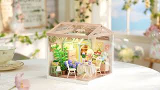 Unbox amp Assemble the Rolife Blooming Tea Garden 🌸  Miniature House DIY [upl. by Dez]