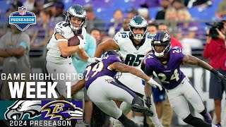 Philadelphia Eagles vs Baltimore Ravens  2024 Preseason Week 1 Game Highlights [upl. by Hannie]