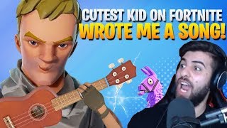 Cutest Kid On Fortnite Wrote Me A Song  Part 3 Fortnite Battle Royale [upl. by Lakin874]