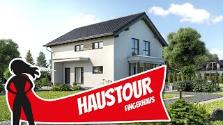 Haustour Günstiges Fertighaus ­ Neues Musterhaus Medley von Fingerhaus  Hausbau Helden [upl. by Narine882]