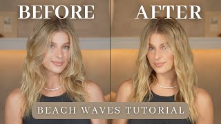 Beach Waves Hair Tutorial  Easy Straightener 5 Minute Hairstyle GRWM [upl. by Korff]