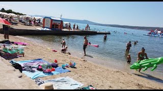 Crikvenica  gradska plaža 8 mjesec 2024 4K [upl. by Karilla262]