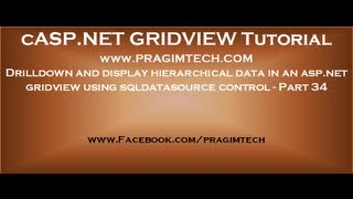 Drilldown and display hierarchical data in an aspnet gridview using sqldatasource control  Part 34 [upl. by Konikow989]