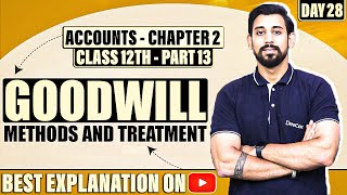 Change in profit sharing ratio and Goodwill  Chapter 2  Accountancy Class 12  Part 13 [upl. by Fridlund]