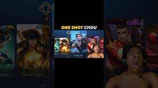 🙀 one shot chou with underrated chou skin mobilelegends mlbb choou chou [upl. by Calva436]