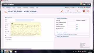 Apprendre à mettre un article sur un site Joomla 25 [upl. by Wiskind738]
