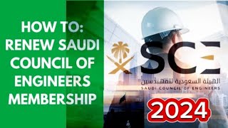 How to Renew Saudi Council of Engineers Membership 2024 Saudi Council of Engineers online payment [upl. by Kerry261]